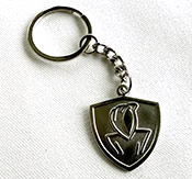 geprägte Metall-Schlüsselkette "Wappen", ohne Farbe